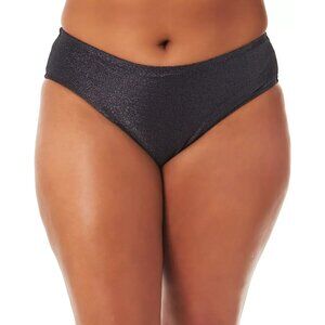California Waves Trendy Metallic Bikini Bottoms Swimsuit Plus Size 1X (16/18)